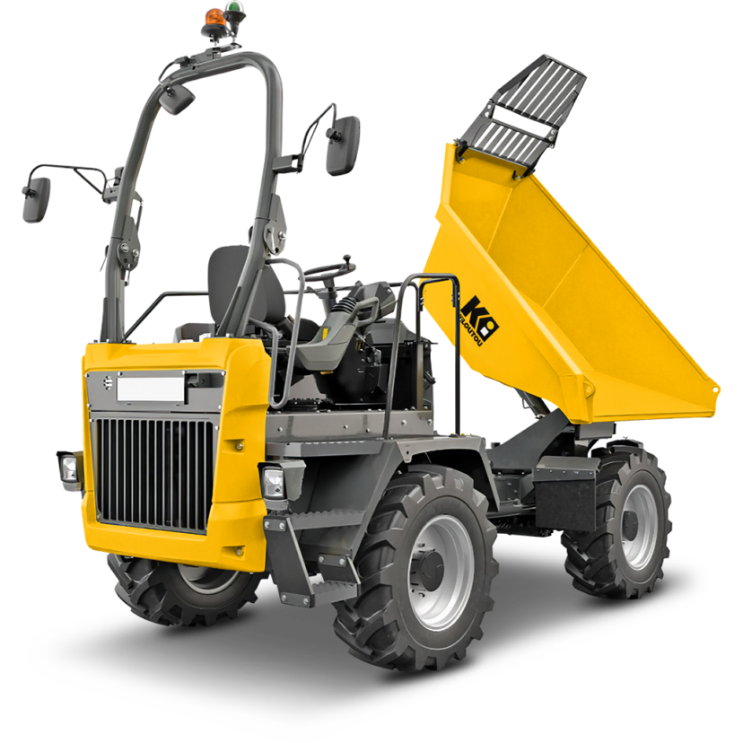 Dumper térmico descarga giratoria sobre ruedas – CU 6000 kg – Stage V