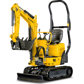 Micro-excavadora térmica con toldo sobre orugas – 1,05 t