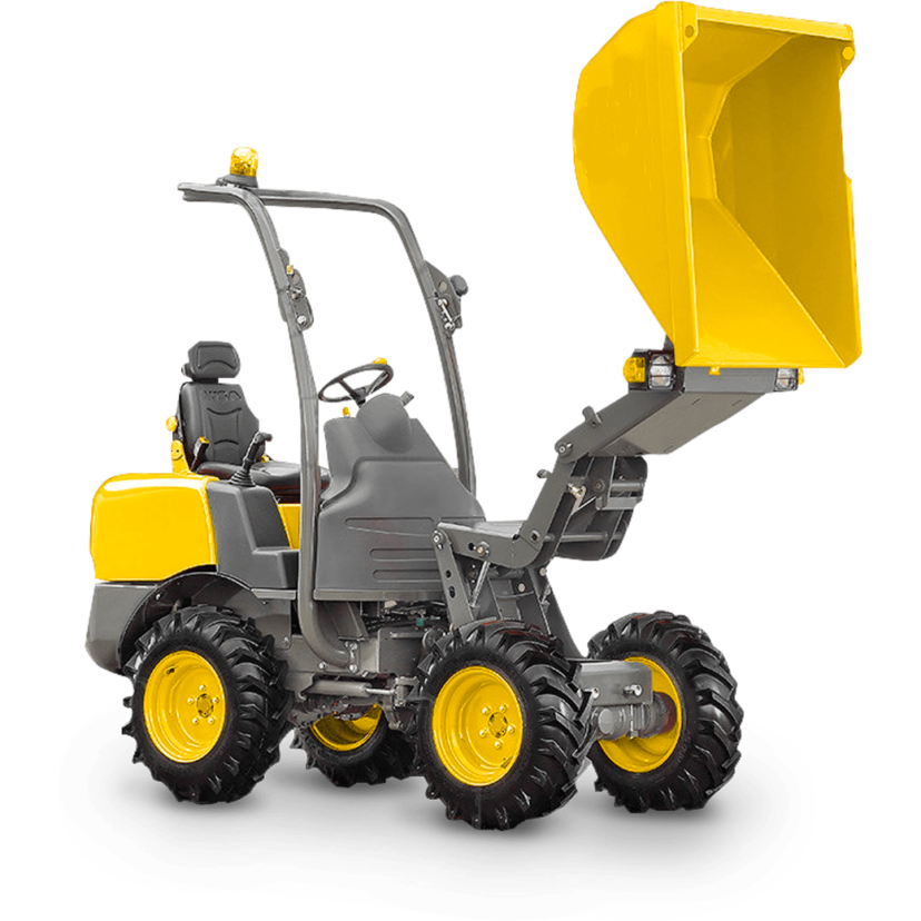 Dumper térmico descarga frontal y altura sobre ruedas – CU 1500 kg