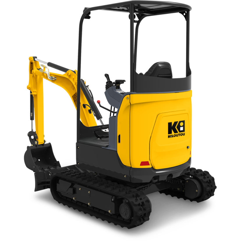 Mini-excavadora térmica con cabina sobre orugas – 1,63 t