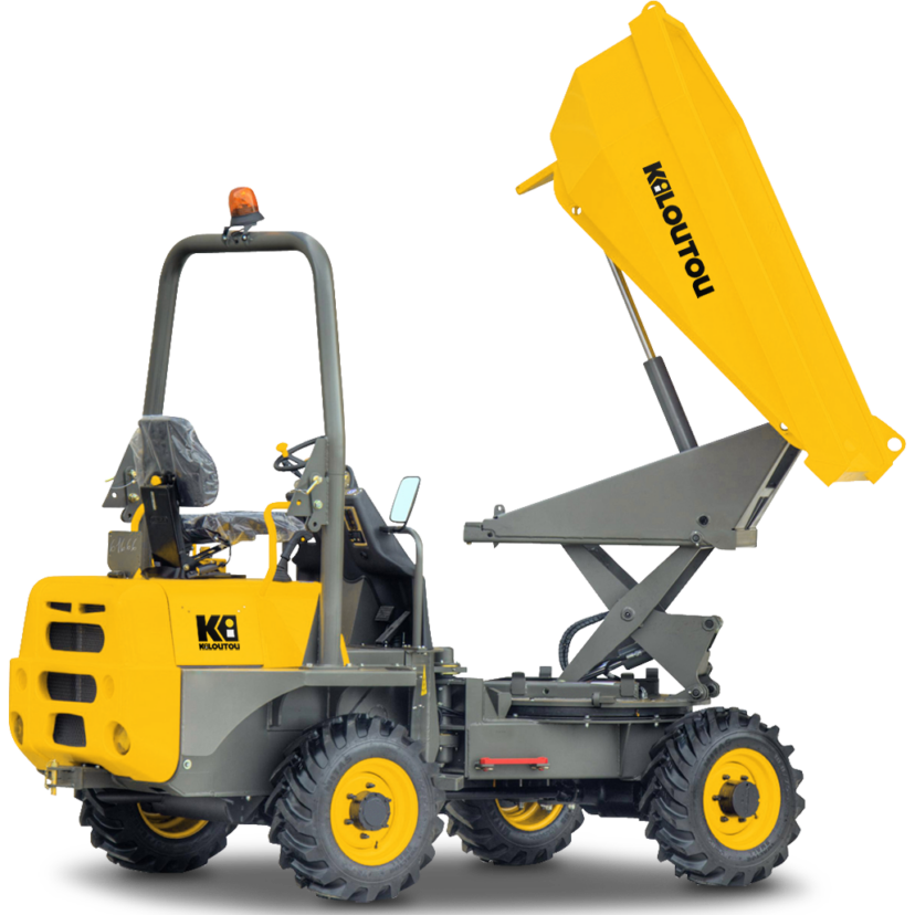 Dumper térmico descarga giratoria sobre ruedas – CU 2000 kg