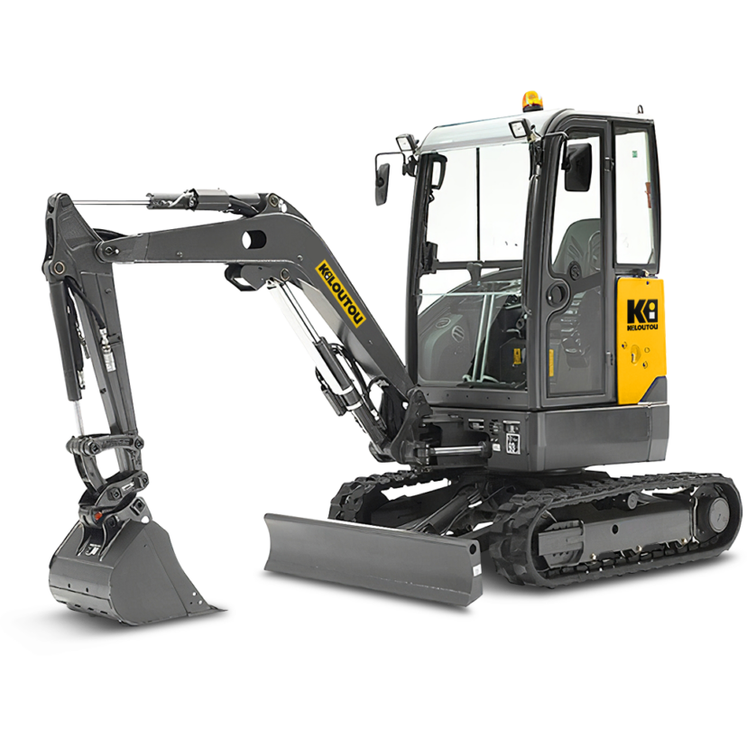 Mini-excavadora térmica con cabina sobre orugas – 2,59 t