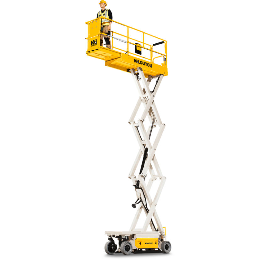 Plataforma elevadora de tijera eléctrica industrial – 8,20 m – 2 personas