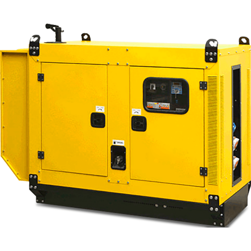 Generador eléctrico con regulación electrónica con skid – 80 kVA – 230 / 400 V