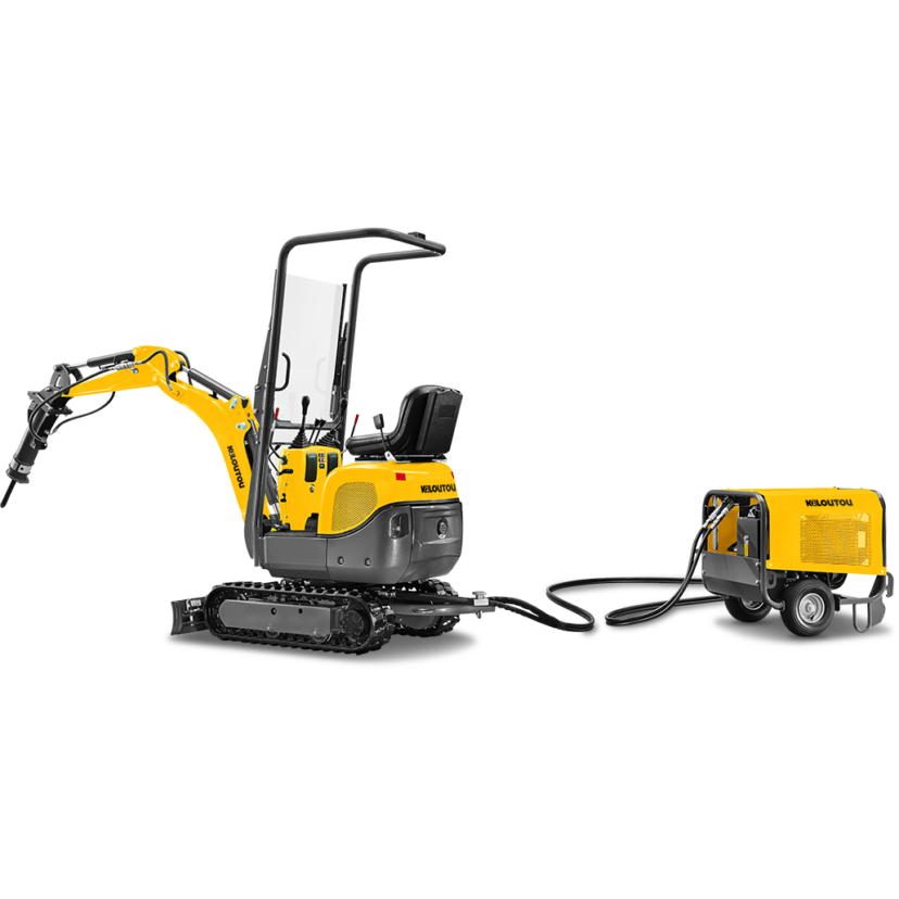 Microescavatore doppia energia cingolato a braccio monolitico – 1,09 t