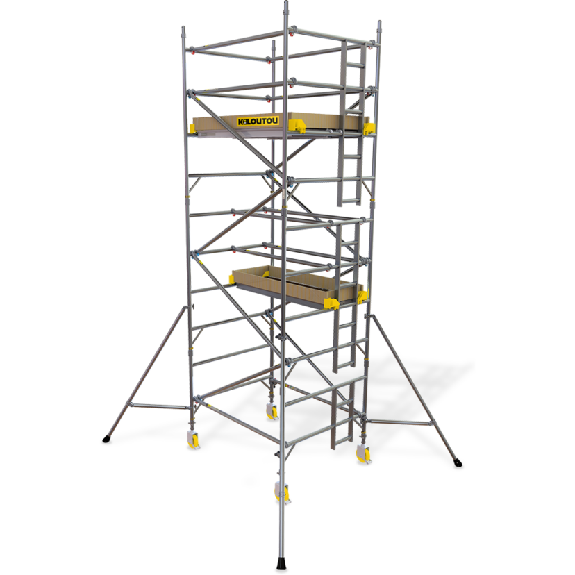 Trabattello avvolgibile in alluminio – 9,00 m – 2,40 x 1,30 m