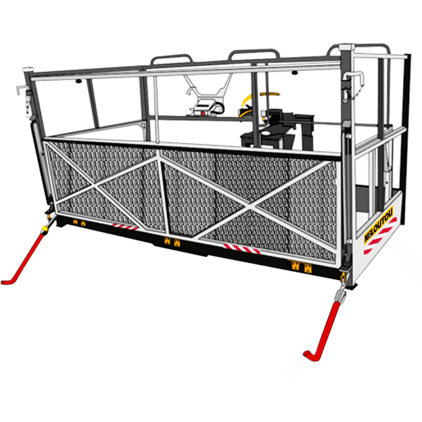 Piattaforma aerea da sbarco per sollevatori telescopici – 800 kg