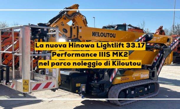 La nuova Hinowa Lightlift 33.17 Performance IIIS MK2 nel parco noleggio di Kiloutou