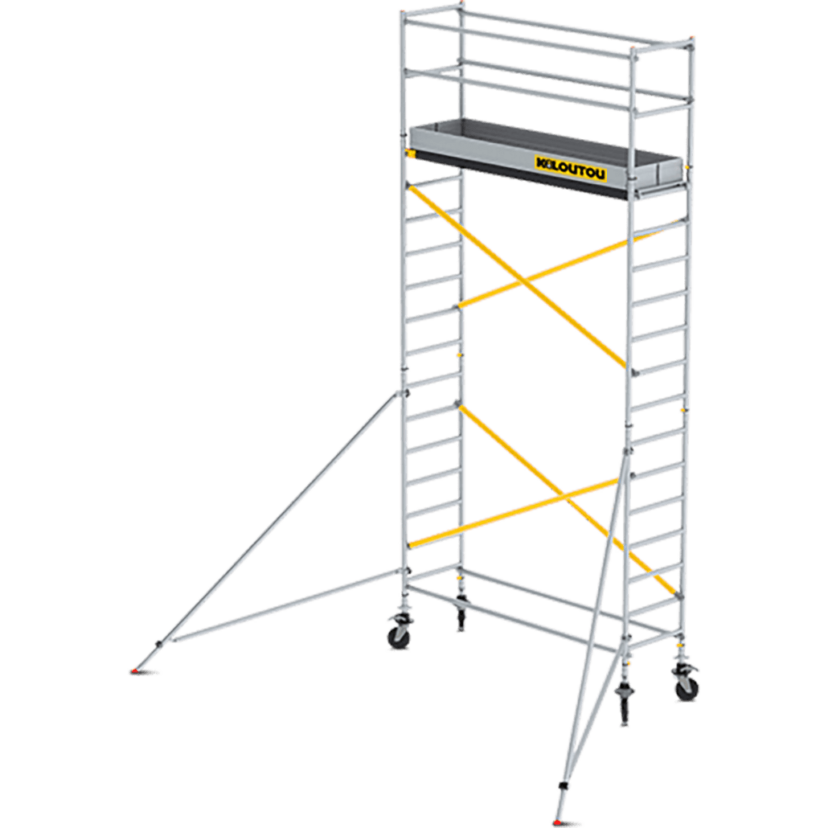 Rusztowanie aluminiowe jezdne długie – 7,20 m – 2,45 × 0,75 m