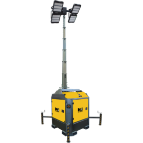 Maszt oświetleniowy LED z agregatem – 1,4 kW – 5000 m²