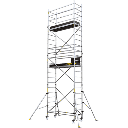 Rusztowanie aluminiowe jezdne – 7,16 m – 1,90 × 0,52 m