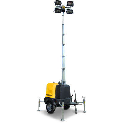 Maszt oświetleniowy LED z agregatem – 1,4 kW – 5000 m²