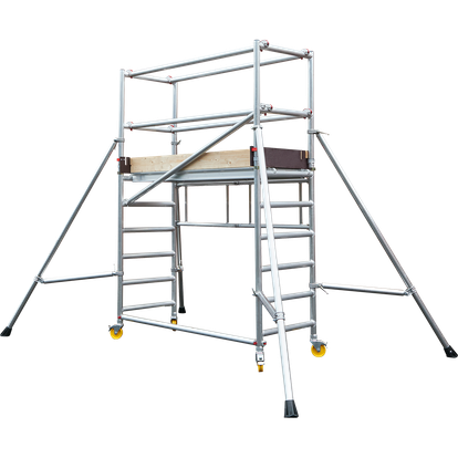 Andamio de aluminio con ruedas – 3,70 m – 1 plataforma – 1,92 × 0,74 m