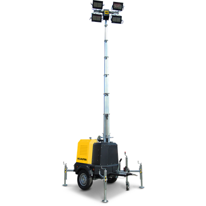 Torre de iluminación LED con remolque – 4 x 350 W – 4500 m²