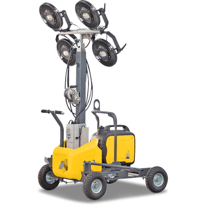 Torre de iluminación LED con remolque – 4 x 160 W – 3000 m²