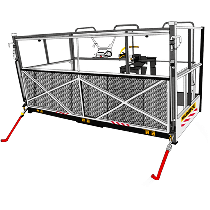 Piattaforma aerea da sbarco per sollevatori telescopici – 800 kg