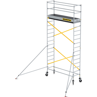 Rusztowanie aluminiowe jezdne długie – 5,20 m – 2,45 × 0,75 m