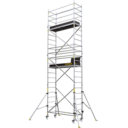 Rusztowanie aluminiowe jezdne – 7,16 m – 1,90 × 0,52 m